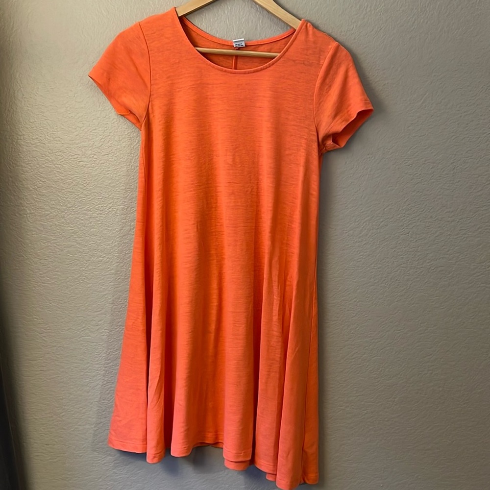 Lightweight Orange Shirt Dress